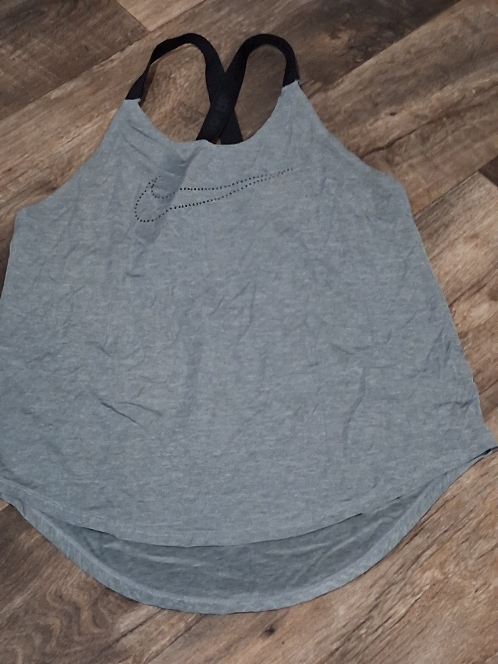 Nike Light Gray Racerback Tank with Black Straps